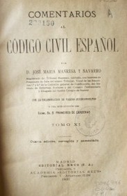 Comentarios al Código Civil Español