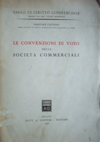 Le convenzioni di voto nelle societa commerciali