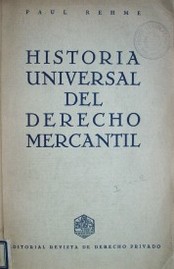 Historia Universal del Derecho Mercantil