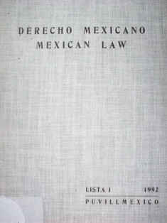 Derecho mexicano : mexican law