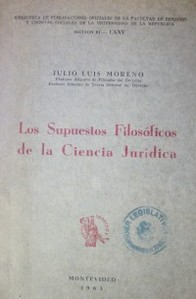 Los supuestos filosóficos de la ciencia jurídica