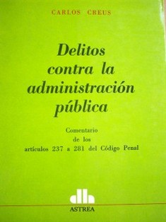 Delitos contra la administración pública