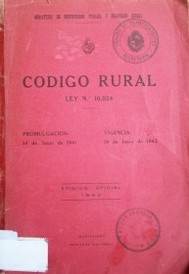Código rural : ley 10.024