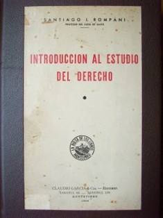 Introduccón al estudio del derecho