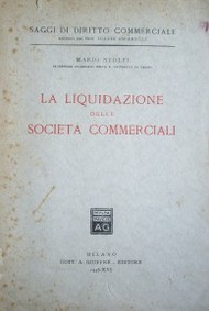 La liquidazione delle societá commerciali