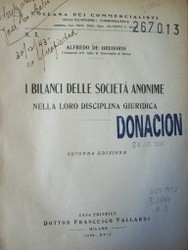 I bilanci delle societá anonime nella loro disciplina giuridica