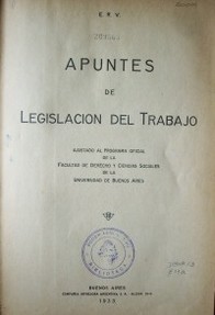 Apuntes de Legislación del Trabajo