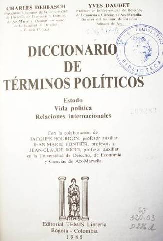 Diccionario de términos políticos