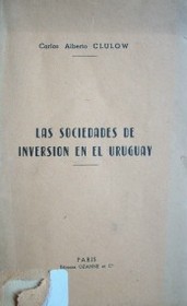 Las Sociedades de Inversión en el Uruguay