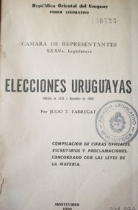 Elecciones uruguayas : (febrero de 1925 a noviembre de 1946)
