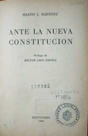 Ante la nueva constitución