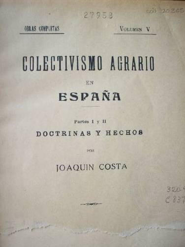 Colectivismo agrario en España