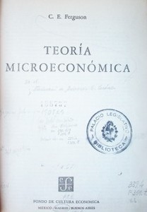 Teoría microeconómica