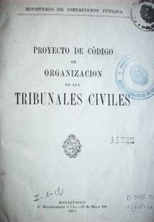 Proyecto de Código de Organización de los Tribunales Civiles
