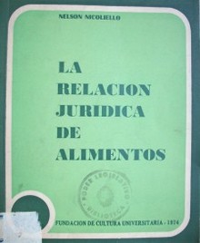 La relación jurídica de alimentos