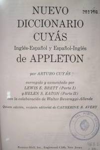Nuevo diccionario Cuyás :  Inglés-Español y Español-Inglés de Appleton = Appleton's New Cuyás : English-Spanish and Spanish-English Dictionary