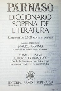 Parnaso : diccionario Sopena de literatura : resumen de 2.500 obras maestras