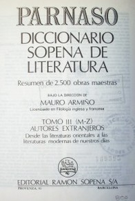 Parnaso : diccionario Sopena de literatura : resumen de 2.500 obras maestras