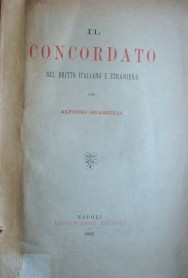 Il Concordato nel Dritto italiano e straniero