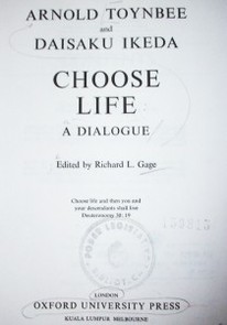 Choose life : a dialogue