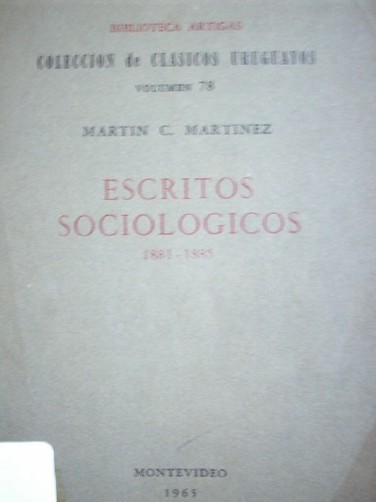 Escritos sociológicos : 1881-1885