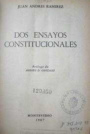 Dos ensayos constitucionales