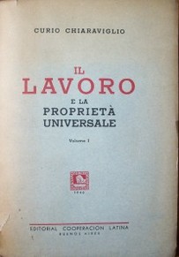 Il lavoro e la Propietà Universale