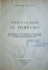 Iniciación al Derecho