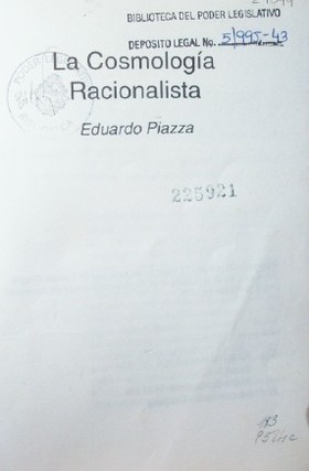 La cosmología racionalista