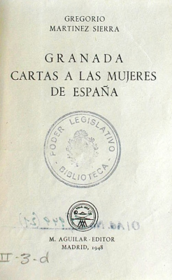 Granada : cartas a las mujeres de España