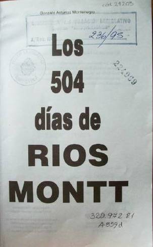 LOS 504 dìas de Rìos Montt