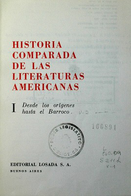 Historia comparada de las literaturas americanas