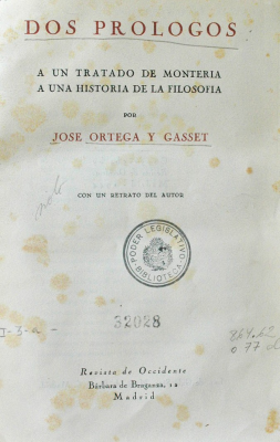 Dos prólogos : a un tratado de montería a una historia de la filosofía