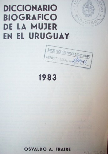 Diccionario biográfico de la mujer en el Uruguay