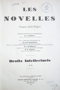 Les novelles : droits intellectuels