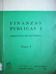 Finanzas públicas I : (selección de lecturas)