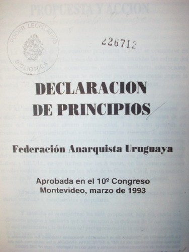 Declaración de principios