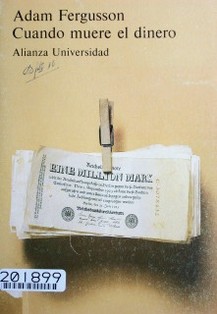 Cuando muere el dinero : el derrumbamiento de la República de Weimar