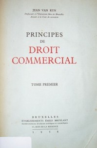 Principes de droit commercial