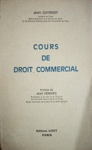 Cours de droit commercial