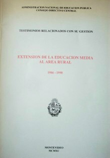 Extensión de la Educación Media al Area Rural : 1986 - 1990