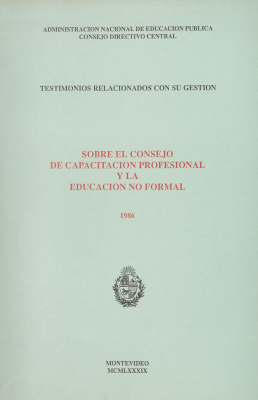 Sobre el Consejo de capacitación profesional y la educación no formal : 1986