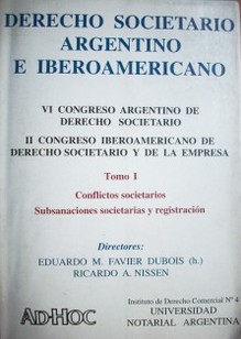 Derecho societario argentino e iberoamericano