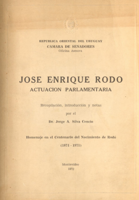 José Enrique Rodó : actuación parlamentaria