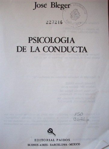 Psicología de la conducta