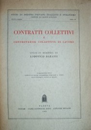 Contratti Collettivi e controversie collettive di lavoro