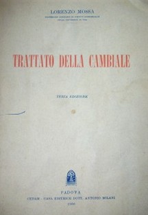 Trattato della cambiale