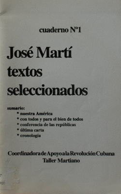 José Martí : textos seleccionados
