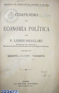 Compendio de economía política