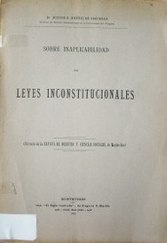 Sobre la inaplicabilidad de leyes inconstitucionales